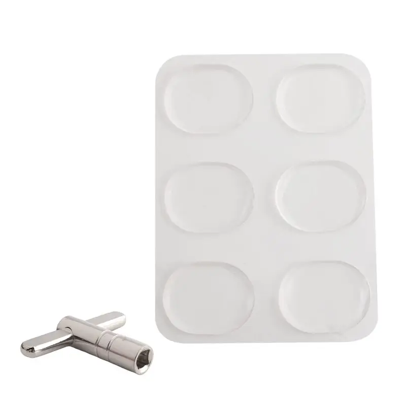 Drum Damper Gel 6 Pack With One Drum Tuning Key Pack 1