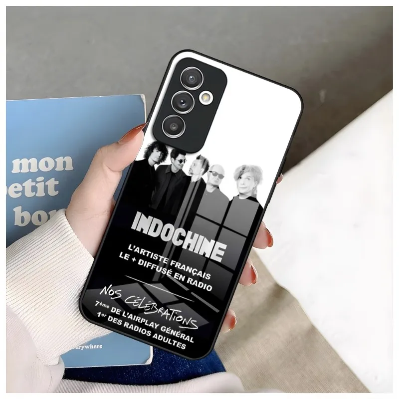 Best Of Indochine Band Phone Case For Samsung S23 S21 S30 S22 S20 S9 S10E Note 20 10 Ultra Pro Plus Tempered Glass Cover