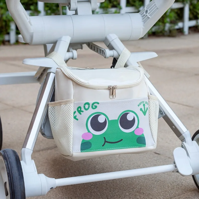A Cute Stroller Organizer Bag with Animal Print Buggy with Side Pockets Large Capacity Pram Organizer for Baby Carriage Hot