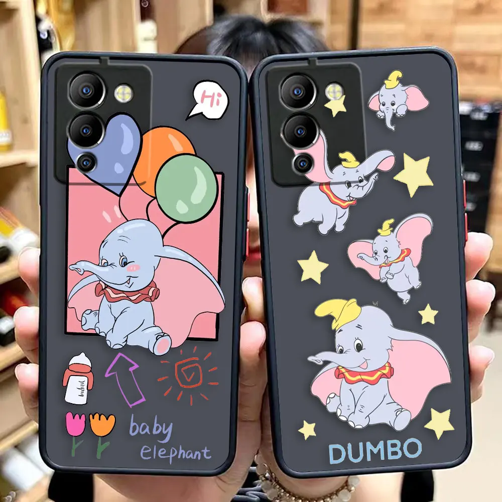 Matte Phone Case for infinix NOTE 30 12 G96 11 10 8I 8 7 SMART 4 SPARK 8 8P 5 6 PRO Case Funda Capa Shell Disney's Cute Dumbo