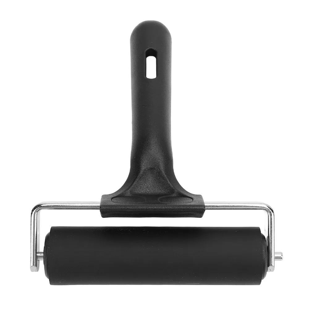 2pcs Durable 4 Inch Rubber Brayer Roller Hard Rubber Portable Size Press Roller Tool Printmaking Roller For Printmaking