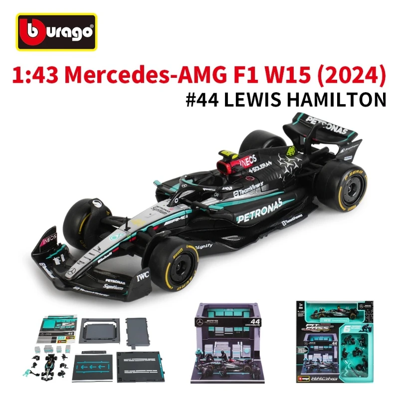 บูราโก้ 1:43 เรดบูลล์ RB20 เมอร์เซเดส-เบนซ์ แม็คลาเรน F1 รุ่นเฟอร์รารี่ พิทพื้นที่ซ่อมแซม P ห้องเปลี่ยนยางฉาก