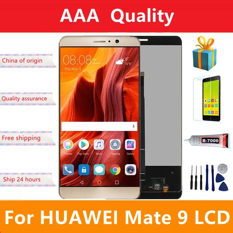 

IPS 5.9'' LCD For Huawei Mate 9 LCD Display with Frame Touch Screen Digitizer Assembly For Mate9 LCD MHA-L29, MHA-L09, MHA-AL00