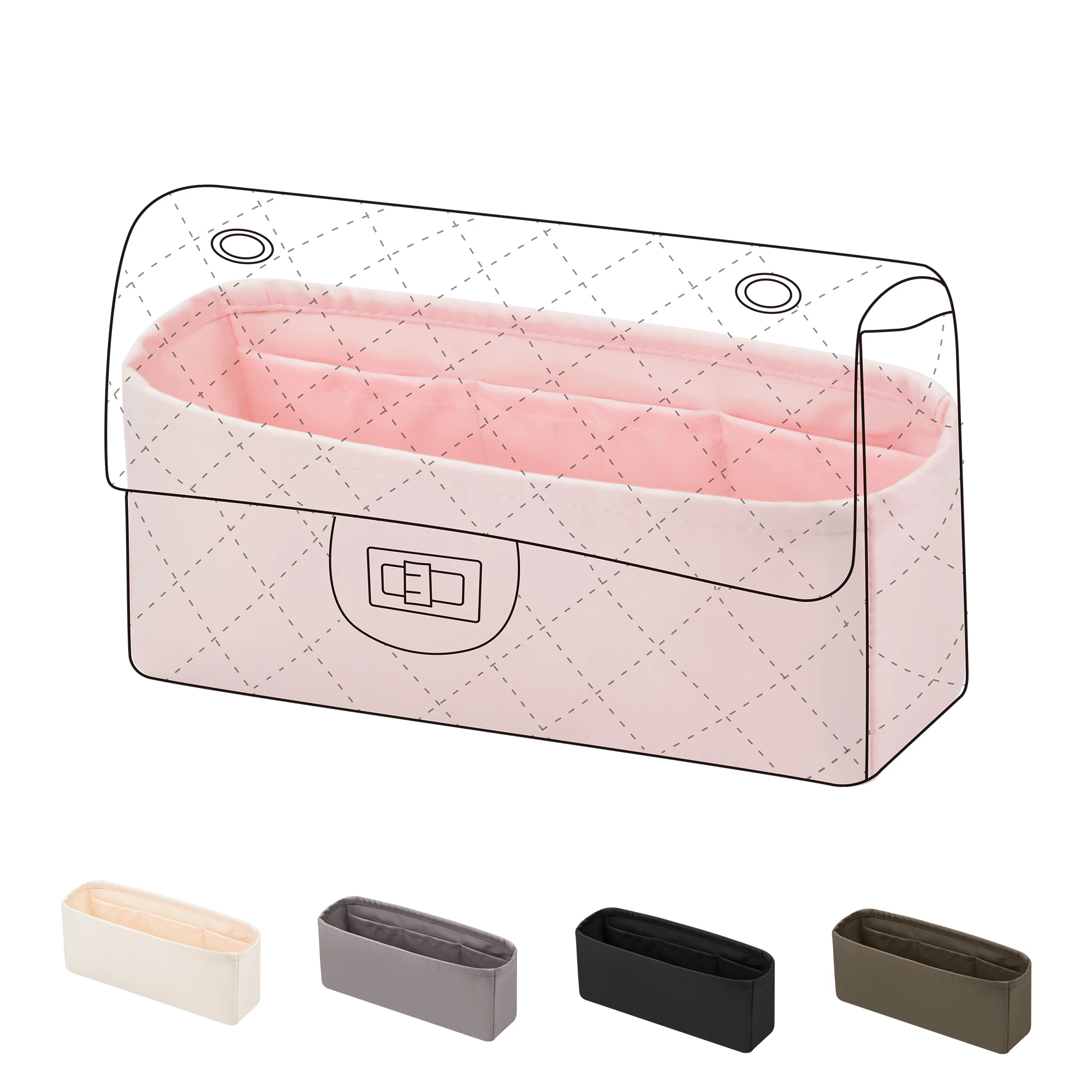 dgaz-silk-purse-organizer-insert-fits-hermes-255-bags，silky-smooth-bag-organizer，luxury-handbag-tote-shaper