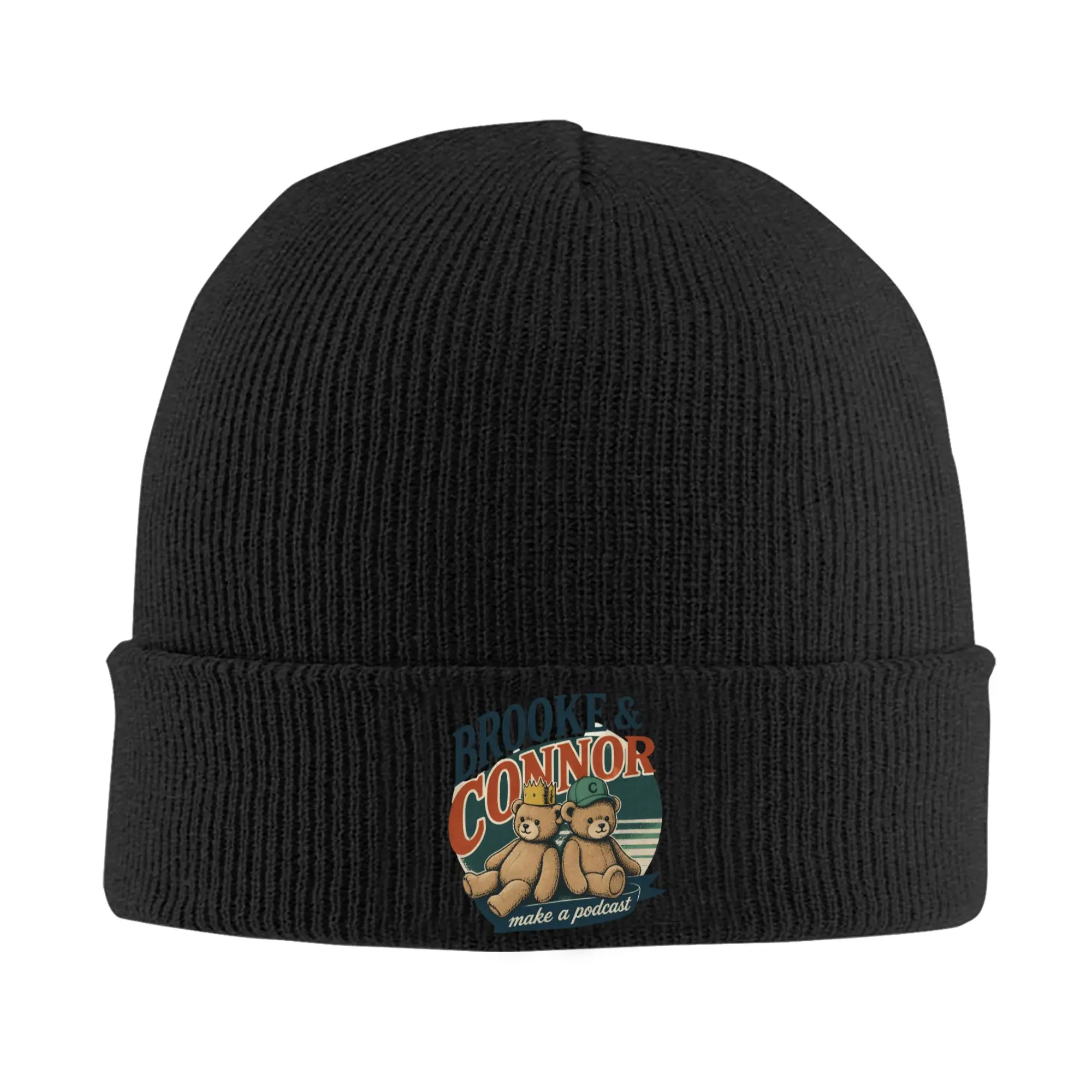 brooke and connor make a podcast Beanie Hats  Bonnet Hats Female Male Trendy Outdoor Knitted Hat Spring Design Elastic Caps
