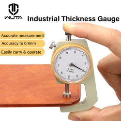 WUTA Leather Thickness Gauge Measuring Tools 0-10mm/0.1mm dial Paper Meter Tester for Hollow Pipe or Circular Tube Caliper