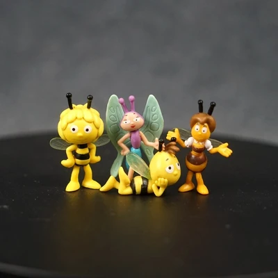 Creative waiwai miaoen Cartoon Little Bee simulation static mini model play ornaments doll toys