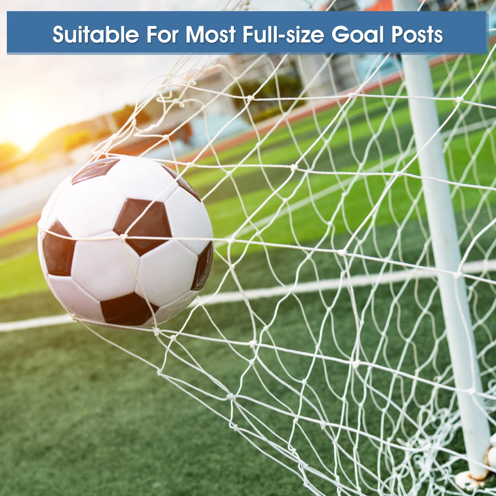 Football Soccer Net Sports Replacement Soccer Goal Post Net for Sports Match Training Soccer Goal Net Soccer Net Soccer Post Net