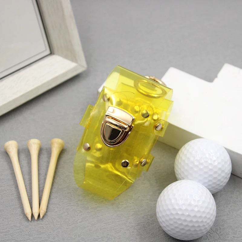 Golf Ball Bag and Tee Holder, Golf Ball Storage Carry Pouch Premium Leather Portable Personalized  Bag Golf Accessories