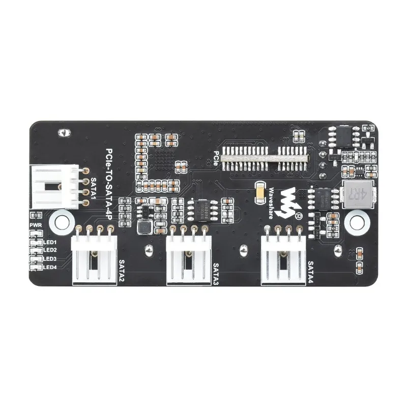 Placa de desarrollo expansora PCIe a 4-Ch SATA 3,0 para Raspberry Pi Compute Module 4 CM4 IO Board 6Gpbs interfaz SATA de alta velocidad