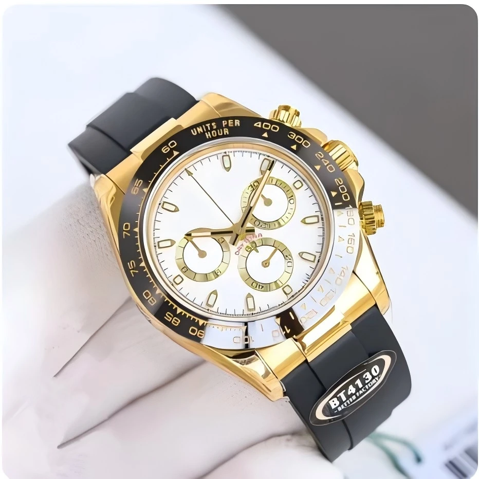 2024 New Luxury Panda Series Fully Automatic Mechanical Stainless Steel Ceramic Ring Waterproof Luminous Steel Band Men\'s Watch