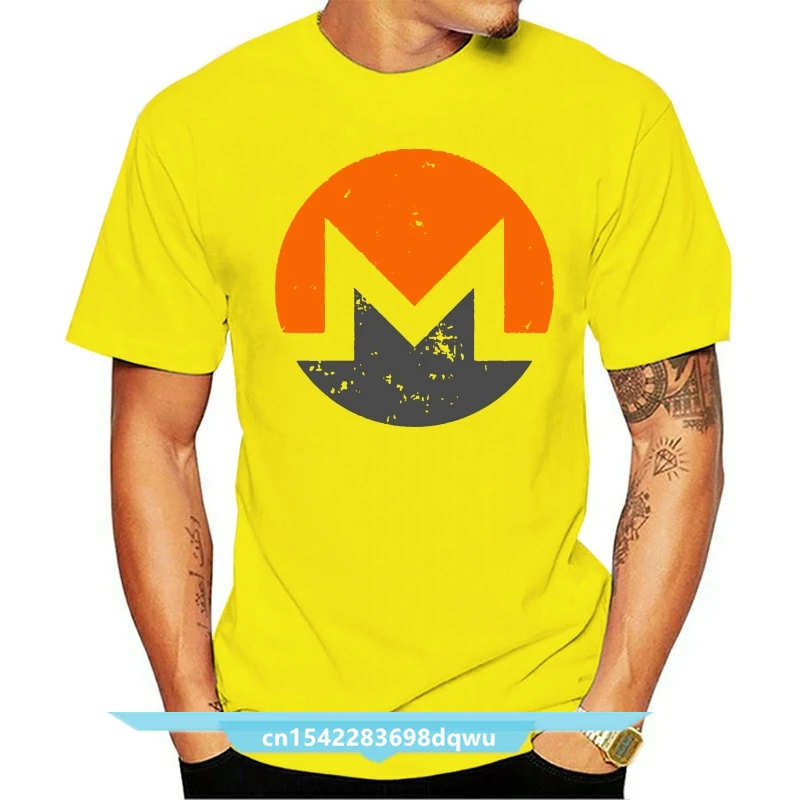 

O Neck Clothing Vintage Monero Cryptocurrency T Shirt Teenage Male Casual T Shirts 100% Cotton Short Sleeve Gray Tees