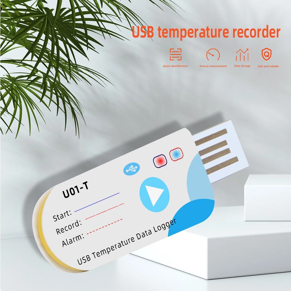 2022 New Thermometer 14400 Points USB Report With App 60Days IP67 USB Temperature Data Logger Disposable Recorder with Warning