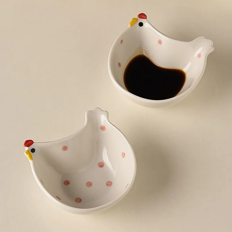 Creative Cute Chick Seasoning Dish Household Kitchen Cartoon Dipping Sauce Dish Children Tomato Sauce Dipped Snack Dish