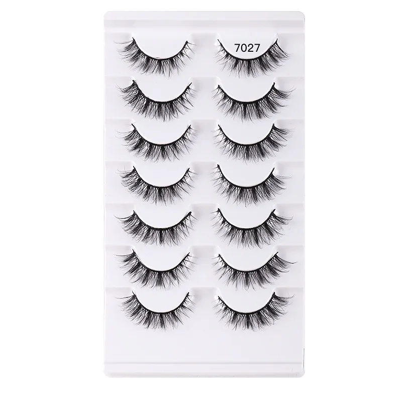 7 Paar Korte Valse Wimpers Extensions Natuurlijke Nep Strip Wimper Faux Cilios Levensechte Dikke Wimpers Koreaanse Make-Up Schoonheid Nieuw