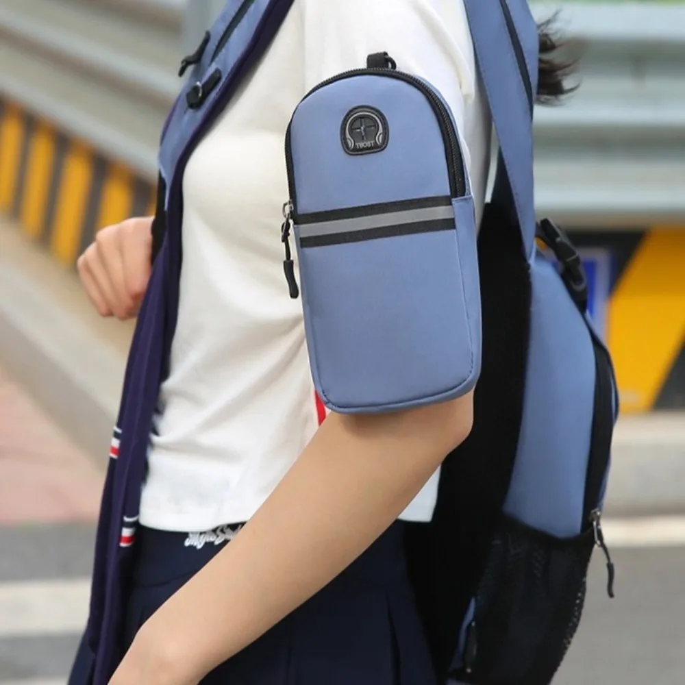 

Multifunctional Men's Chest Bag Phone Bag Lightweight Shoulder Crossbody Bag with Packet Solid Color Sports Backpack Women