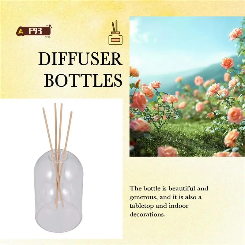 AF93-Opslagcontainers Diffuserflessen Aromatherapie Diffuserfles Moderne diffuser Glazen fles Essentiële olie-organisatoren