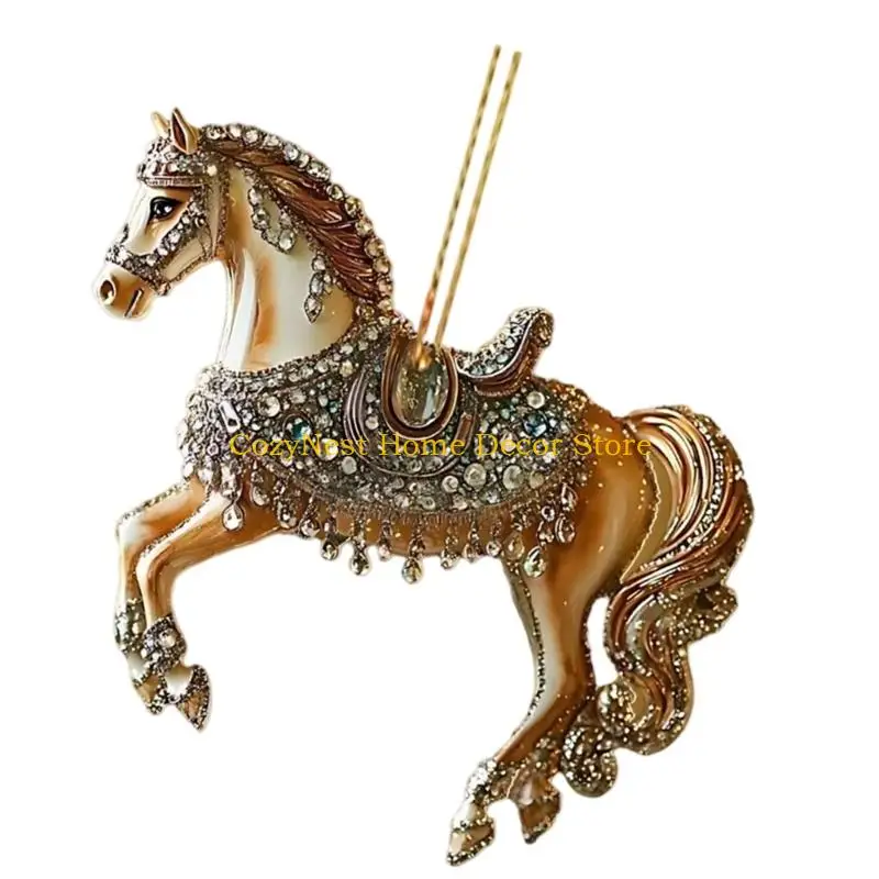 92MF (عبوة واحدة) ديكور معلق على شكل حصان أكريليك للمنزل، والحضانة، والمكتب، والموضوع الغربي وهدية المهرجان