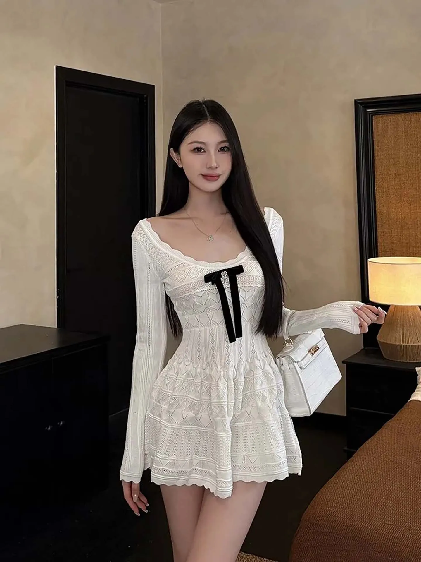 

Сладкая и пикантная женская юбка Dr. Knot с вырезом на талии, трикотажная юбка-трапеция с высокой талией Pure Desire Sle