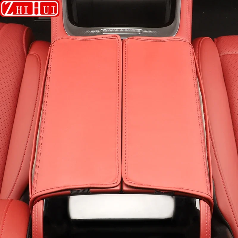 For Chery EXEED RX 2023 2024 Car Styling Armrest Anti-dirty Pad Cover Sticker PU Leather Cover Modificated Auto Accessories