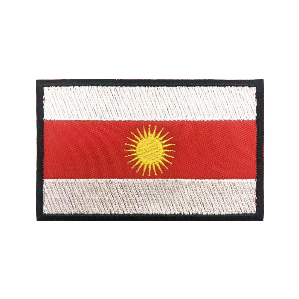 1PC Yazidi flag Yazdi Patch Stripes Badge Tags Chevrons Military Armband Iron On Or Hook Loop Embroidered