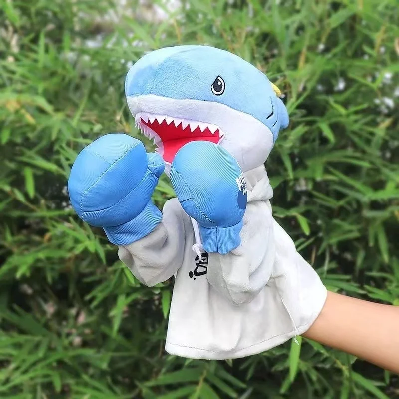 Animal Boxing Battle Interactive Hand Puppet Plush Toy Cloth Puppet Glove Control Pk Muppet Vocalizing Finger Toy Couple Gifts