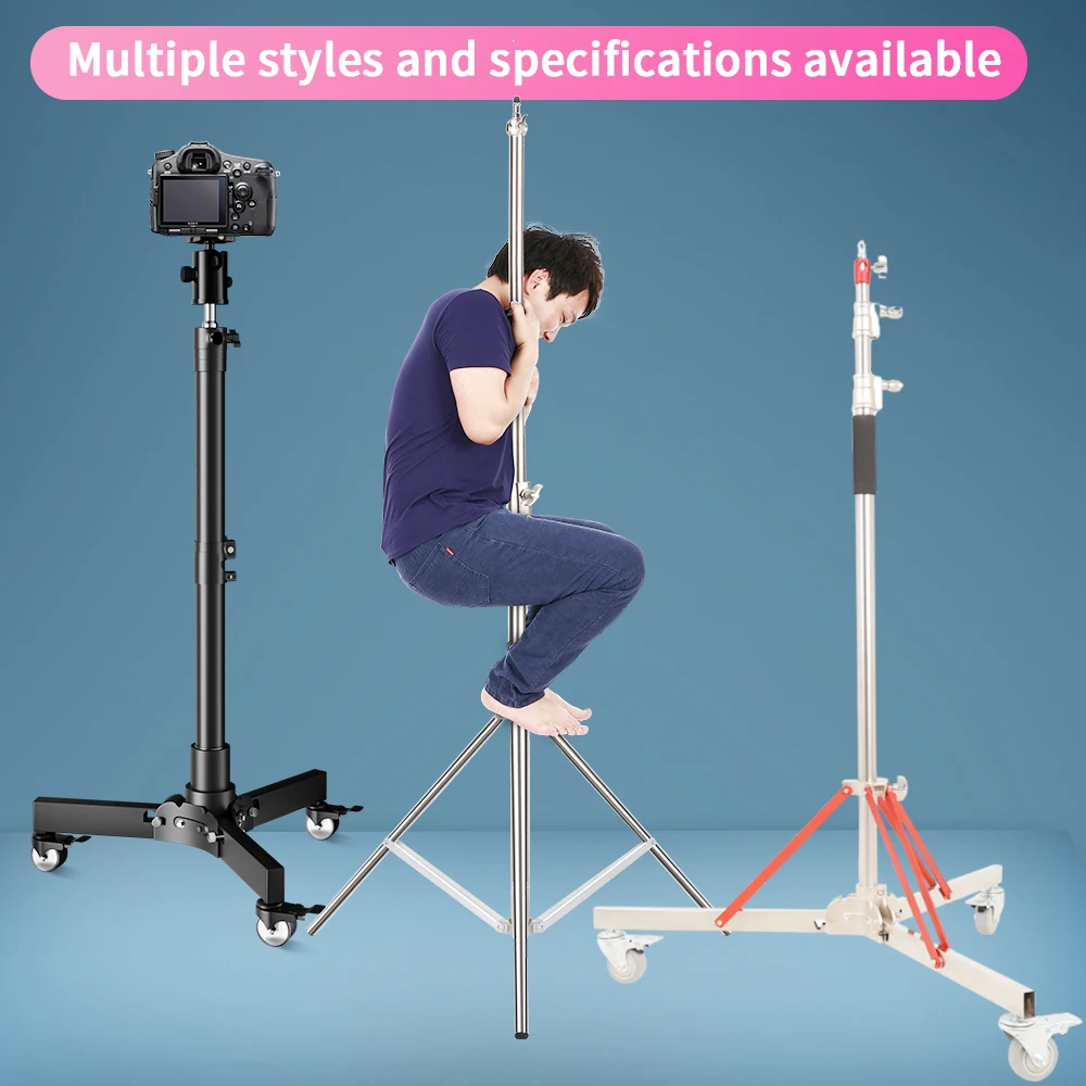 超安定ステンレス製大型三脚-28m-折りたたみ式照明スタンド三脚-写真撮影用-フィルライト-スポットライト-ソフトボックス-フォトスタジオ用