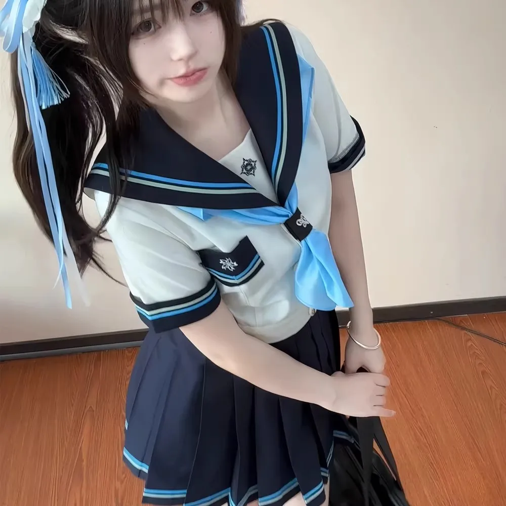 Uniforme Jk Set completo Uniformi delle scuole superiori da donna Abiti da marinaio Abiti da studente della scuola giapponese Ragazza Vestito da marinaio Coreano Seifuku