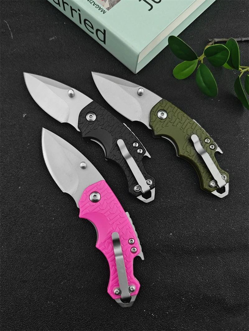 KS3800 Pocket Knife 8Cr13Mov Blade Hunting Survival Ni Camping EDC Nylon Fiberglass Handle Folding Knife