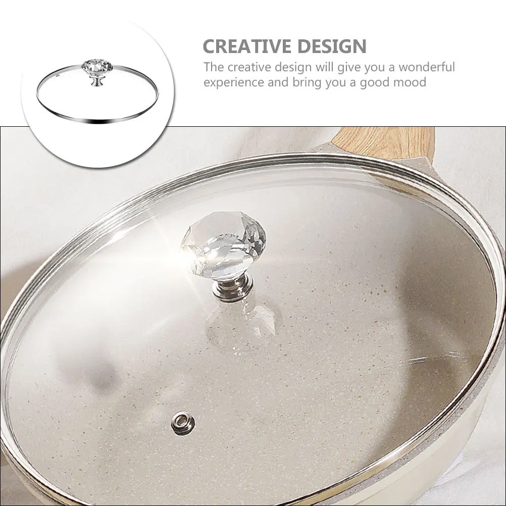 

Universal Glass Lid for Pots and Pans Single Cover Heavy-Duty Sealed Design Dishwasher Safe Suitable As Steam Cover Freshness