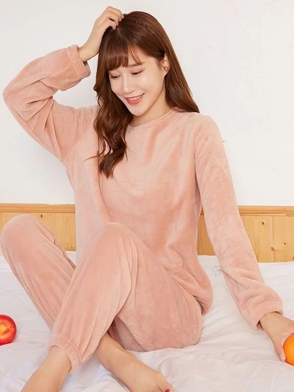 Coralline Fce Spwear Set Femmes Nouvelle Fée Pantalon Chaud Maison Loisirs Costume Hommes Lâche Fce Paresseux Tenue Taille Haute Strai...