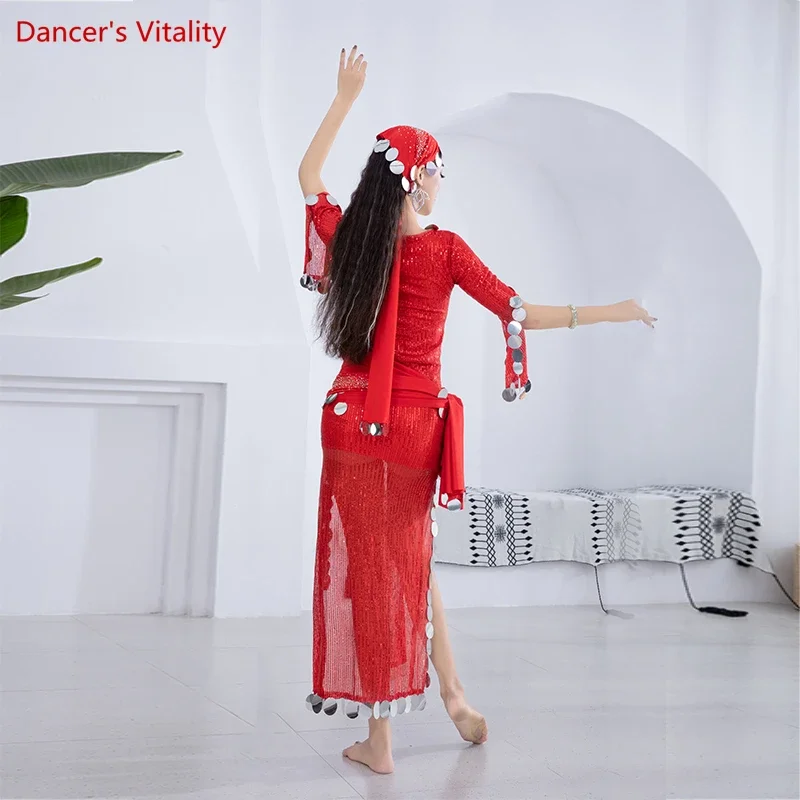 Belly Dance Performance Costume Dress Customized Adult Child Bellydance Baladi Shabbi Competiton Clothing Robe Cheap Clothes