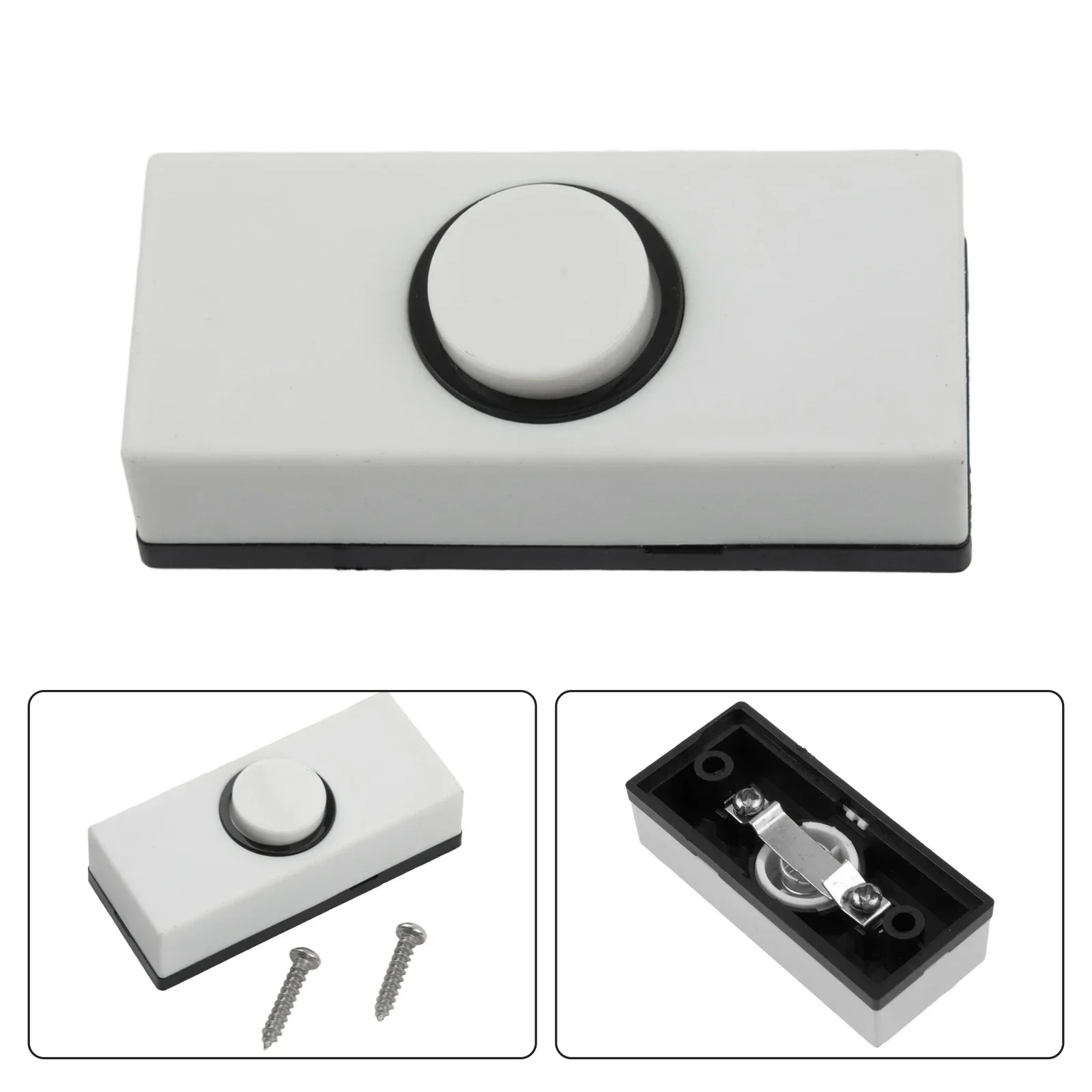 1pcs Door Bell Chime Bell Push Press Button Inserts Wall Plastic Hard Wiring 55MM X 24MM X 15MM  Door Hardware