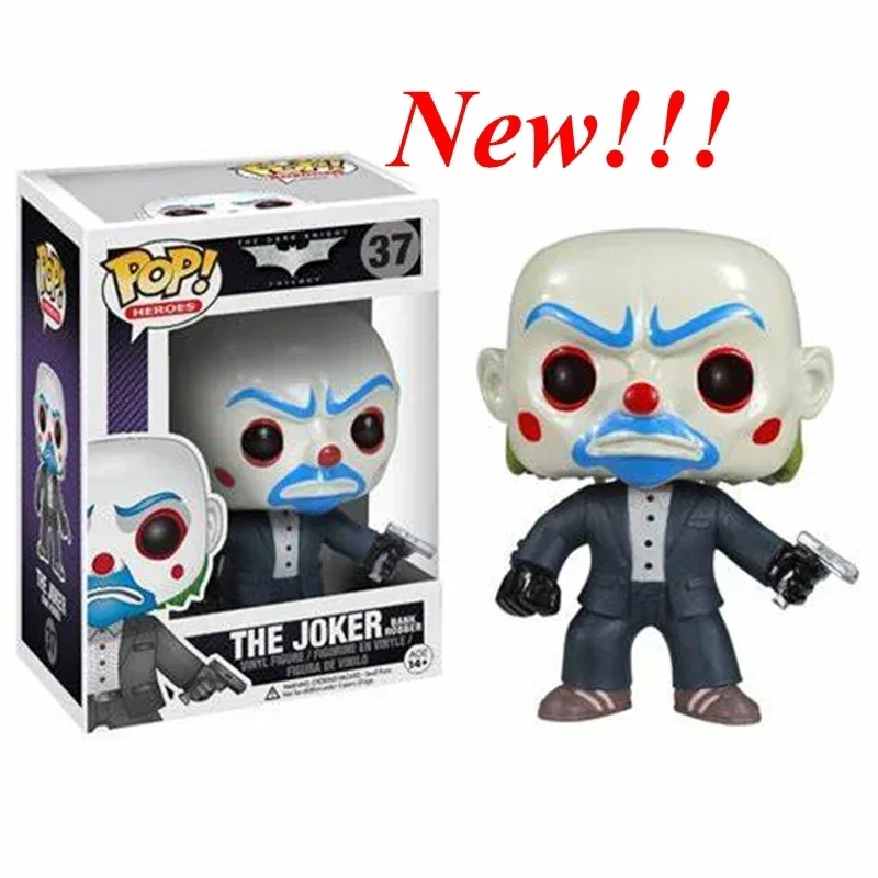 FUNKO POP NEW ! Dark Knight Bank Robber The Joker #37 Vinyl Action Figure Collection Models for Kid Toys