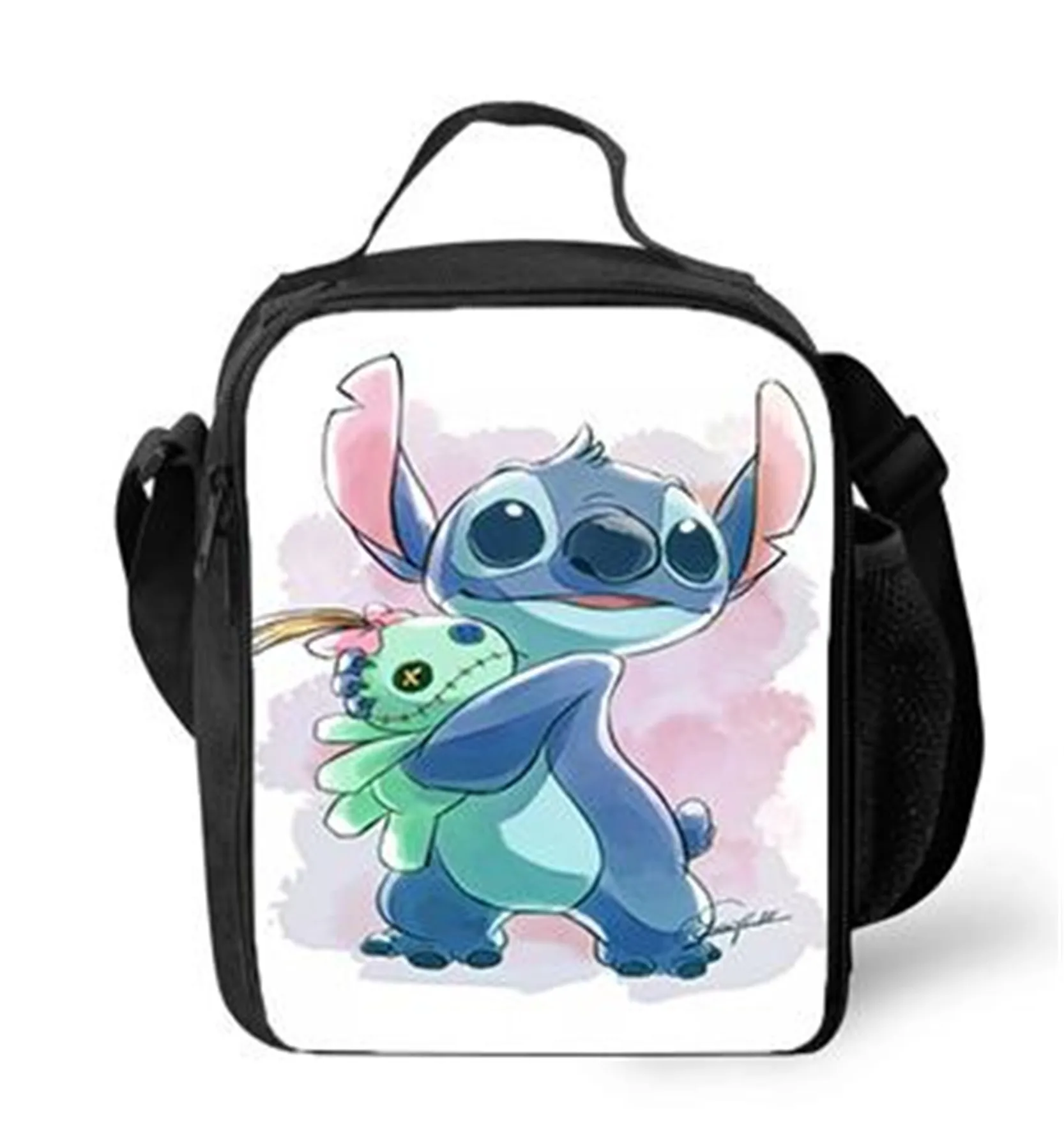 Student Insulated Lunch Bag Durable Lunch Tote-Stitch Cartoon Cooler Bag for Kid,Boy,Girl