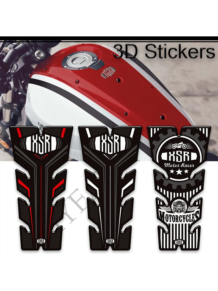 Voor Yamaha Xsr 700 Xsr700 Anti-Kras Motorfiets Tankpad 3d Stickers Kant Gas Stookolie Kit Knie Stickers Grepen Beschermer