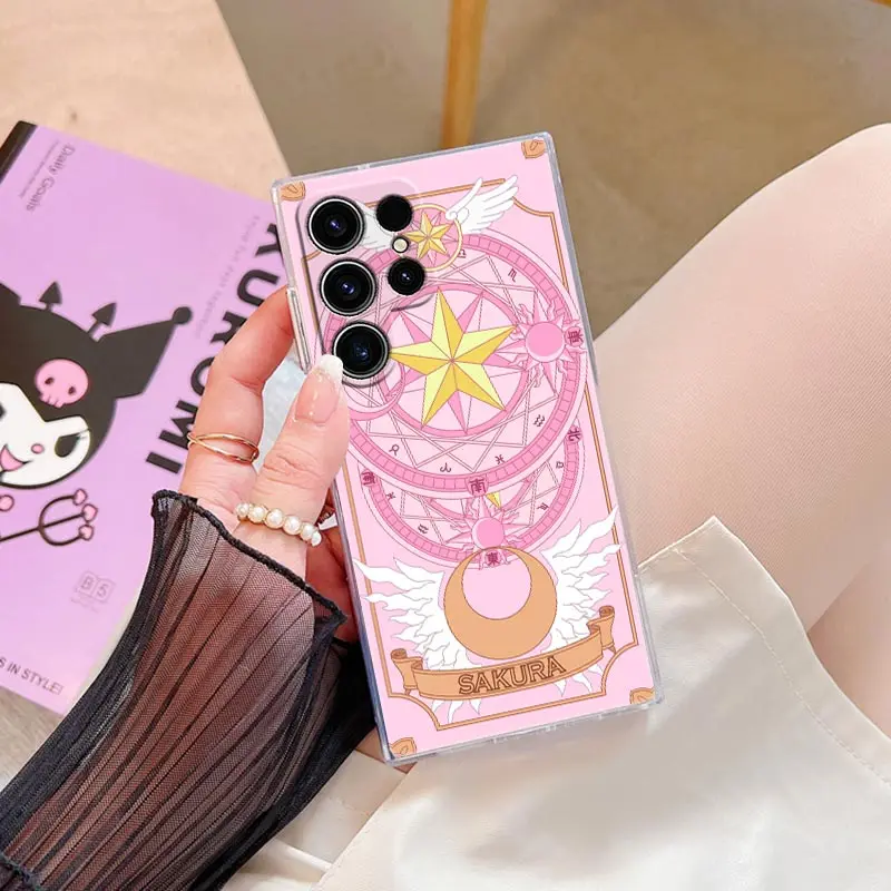 Card Captor Sakura Anime Phone Case For Samsung S24 S23 Ultra 5G S22 S20 S10 Plus S21 FE Clear Cases Cover Galaxy S24Ultra Funda