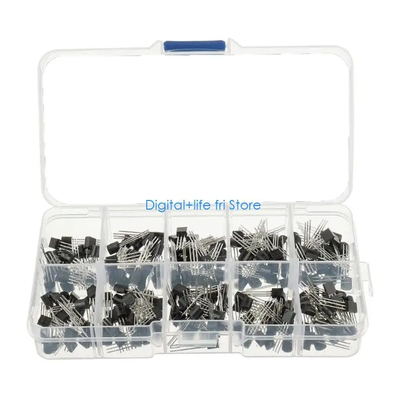 E06D 200Pcs Low Power Transistor 2N2222 NPN 60V 0.8A 0.5W 250MHZ Low Power Transistor Development Student Maintenance