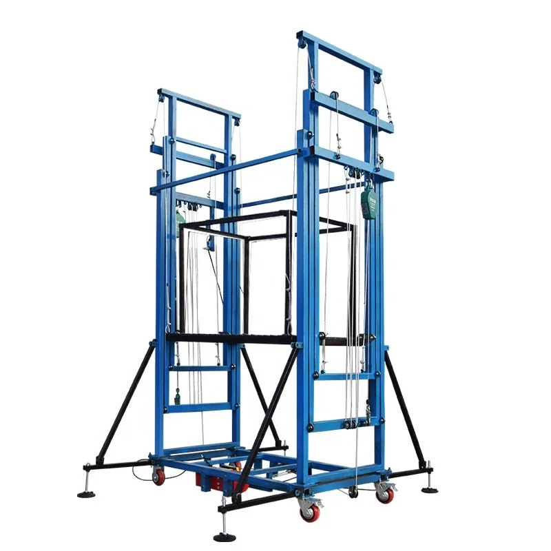Electric Construction Hoist Picker Scaffold Ladder Foldable Working Platforms Electric Lifting Scaffold for Construction