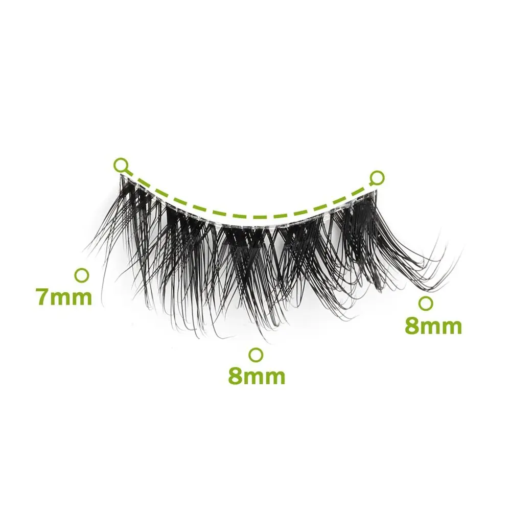 10Pairs Natural Look Half Lashes Faux Mink 3D Cat Eye Lashes 3/4 Corner Lashes