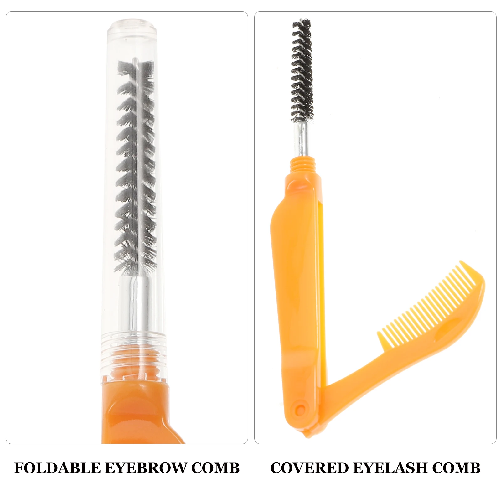 

6pcs Eyelash Comb Foldable Lash Brow Tool Grooming Shaping Defining Eyebrows Plastic Handle Makeup Accessories