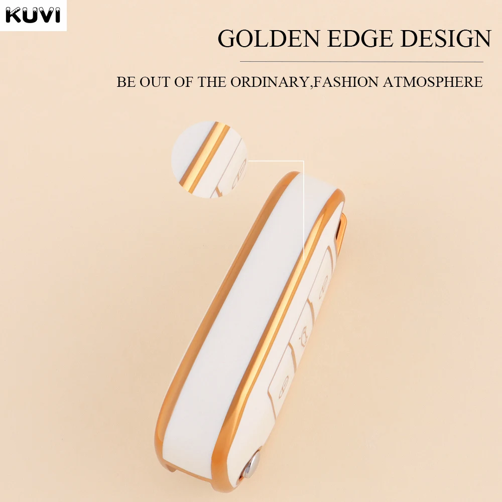 New TPU Car Flip Key Case Cover Shell For Peugeot 208 308 408 508 2008 3008 4008 5008 For Citroen C3 C4 CACTUS C6 C8 Accessories