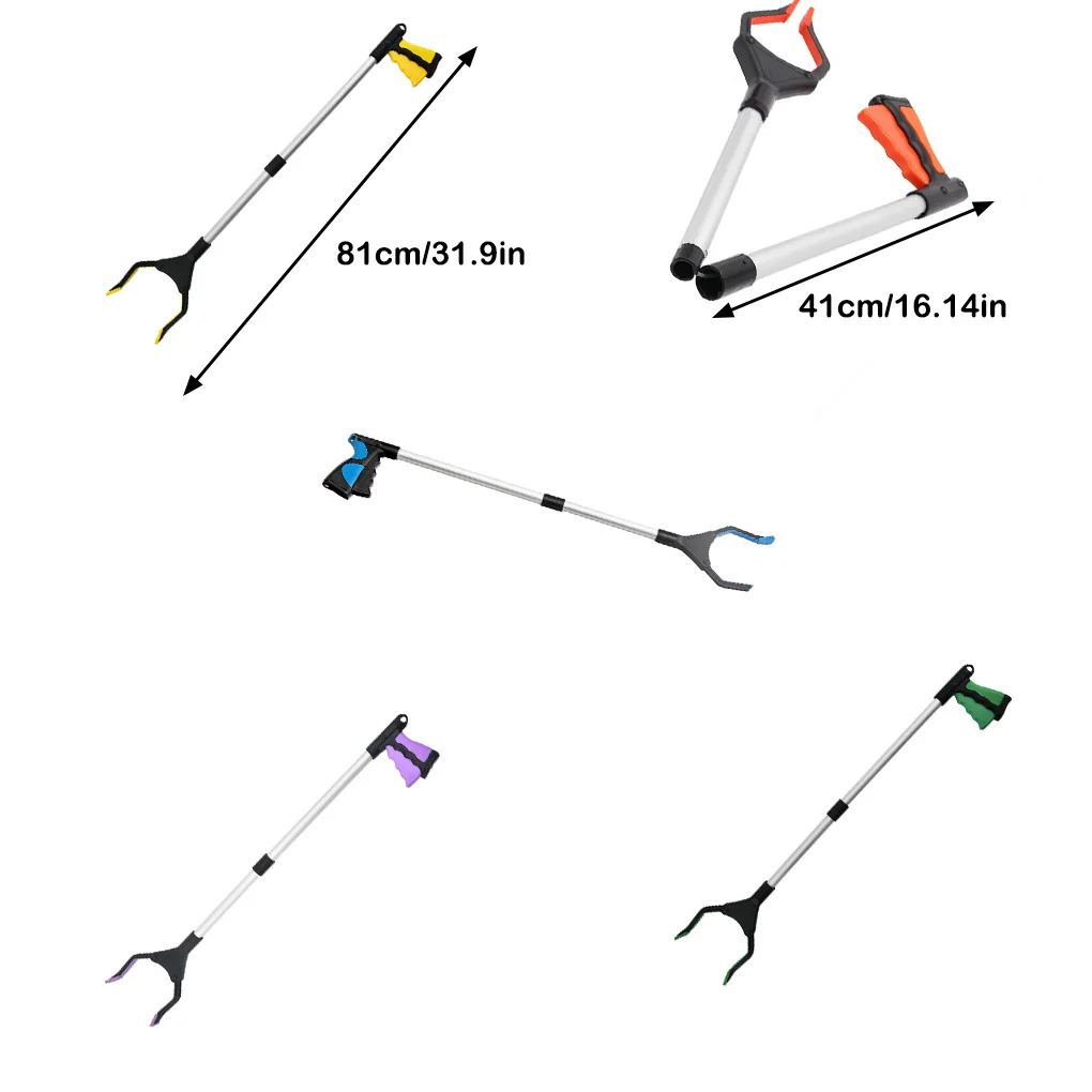 Litter Picker Handheld Portable Park Sanitation Worker Grabber Lila