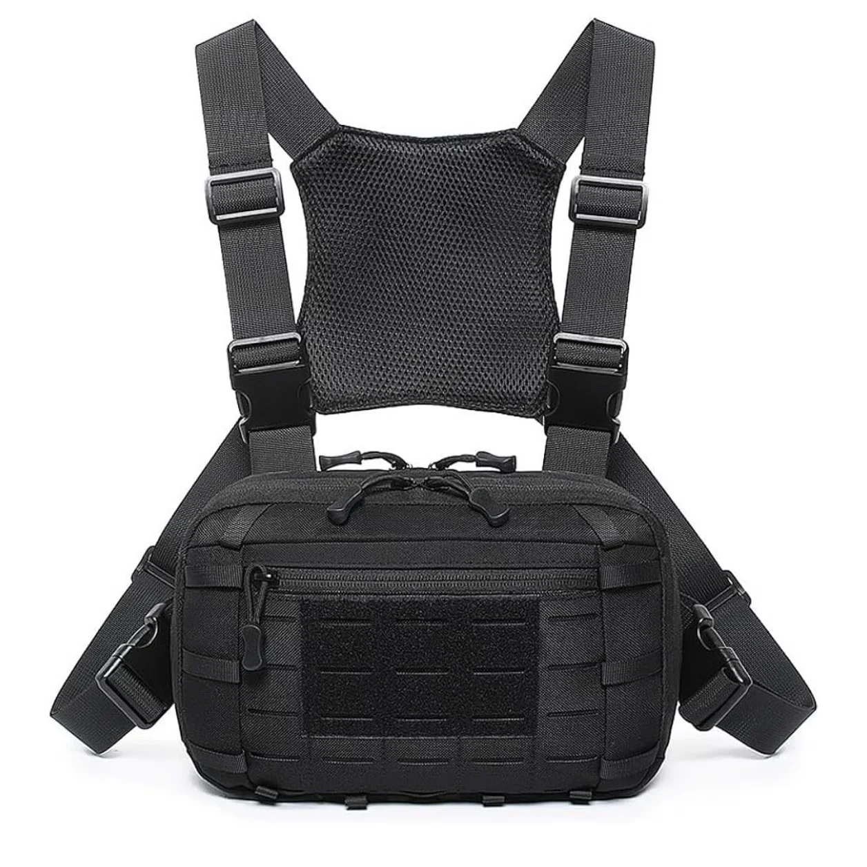 

Тактический нагрудный пакет MOLLE с застежкой-молнией, дышащий, для пеших прогулок на открытом воздухе