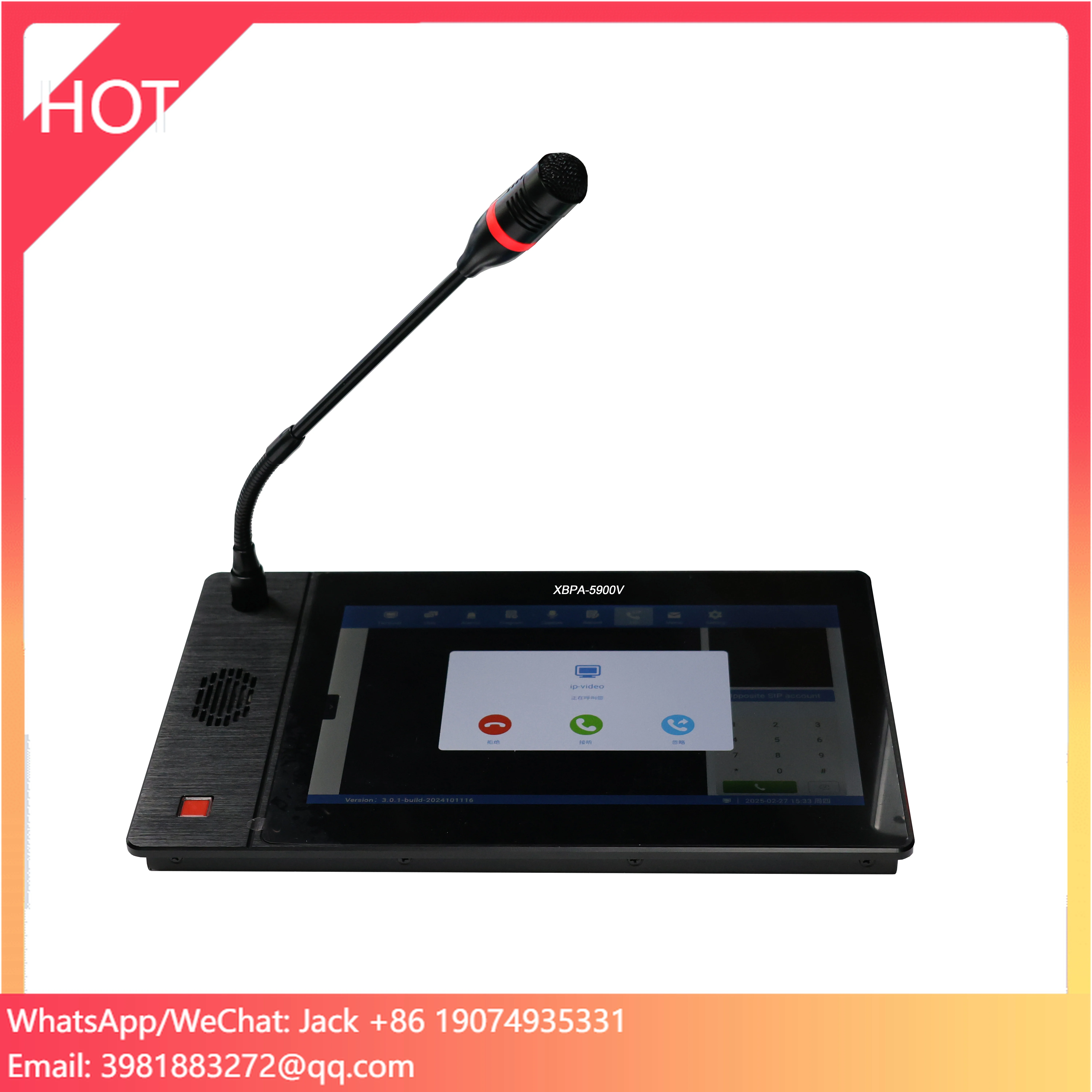

XBPA-5800B Microphone Host IP Intercom System Night Vision Reset Features Support SIP Agreement Manufactured Equipment Provider