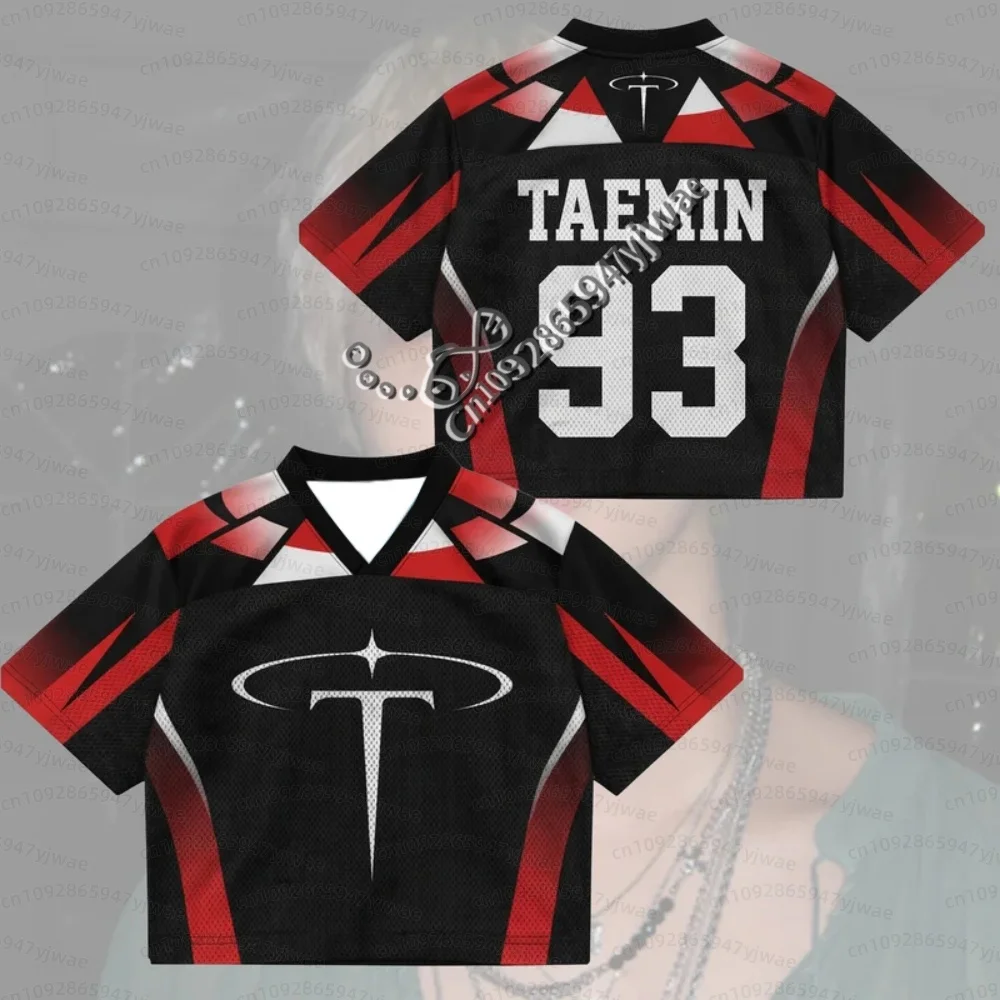2026 Sommer Herren Mode O-Ausschnitt Kurzarm T-Shirt Bold Taemin World Tour Liminal Mesh-Mix Jersey Konzert-Fan-T-Shirt – Detail 5