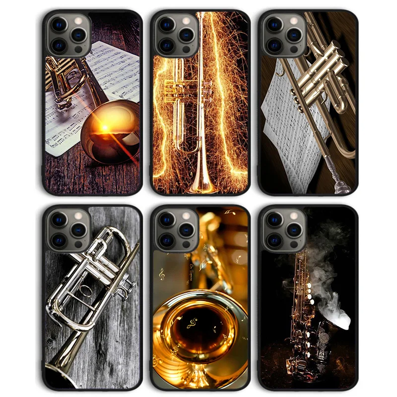 Piccolo Trumpet Brass Instruments Phone Case Cover for iPhone 16 15 SE2020 14 13 11 12 Pro Max mini XS XR PlusS Shell Coque