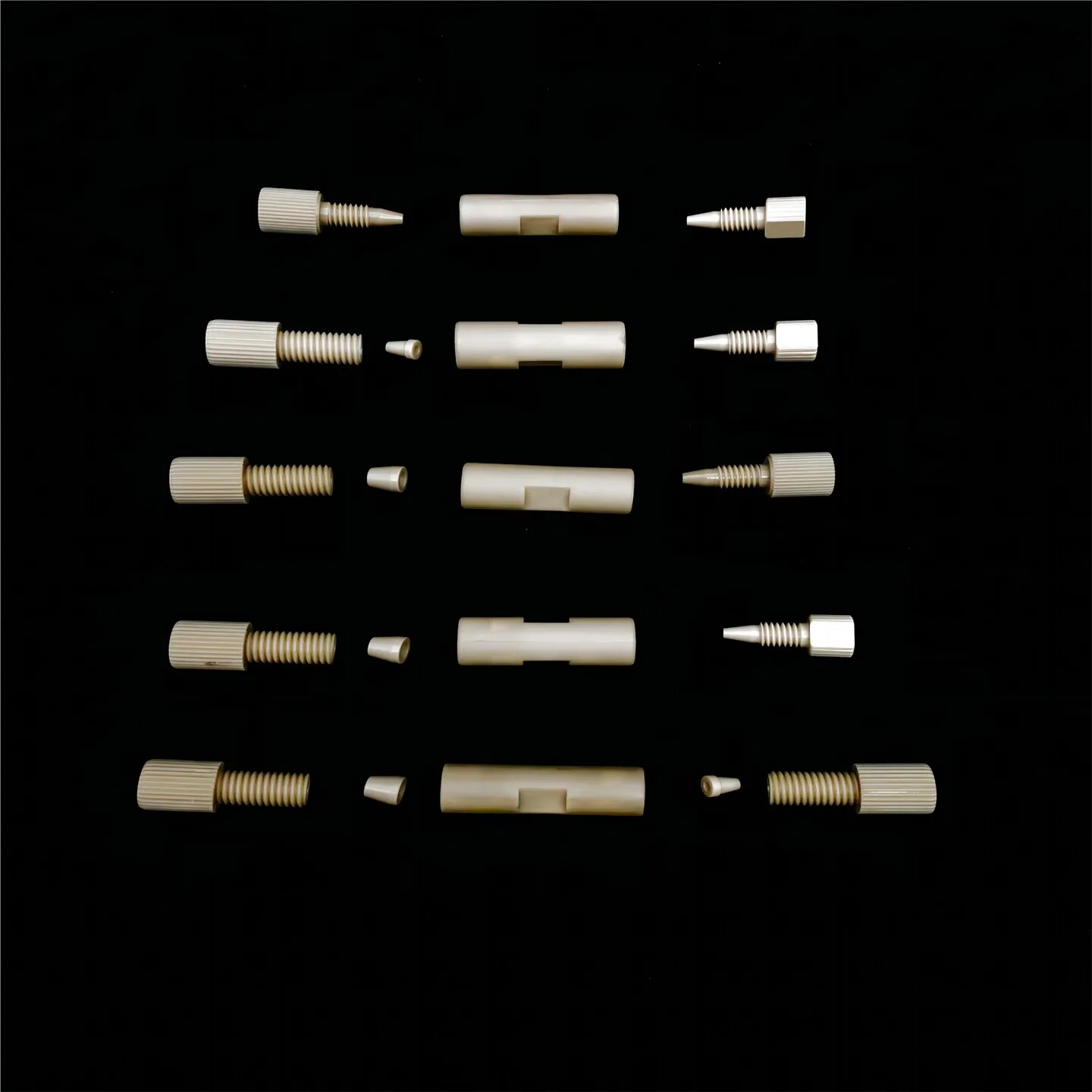 HPLC Two-way PEEK Hard Tubing Reducing Union Fitting Kit, 1/32 inch, 1/16 to 1/8, Compatible with Agilent