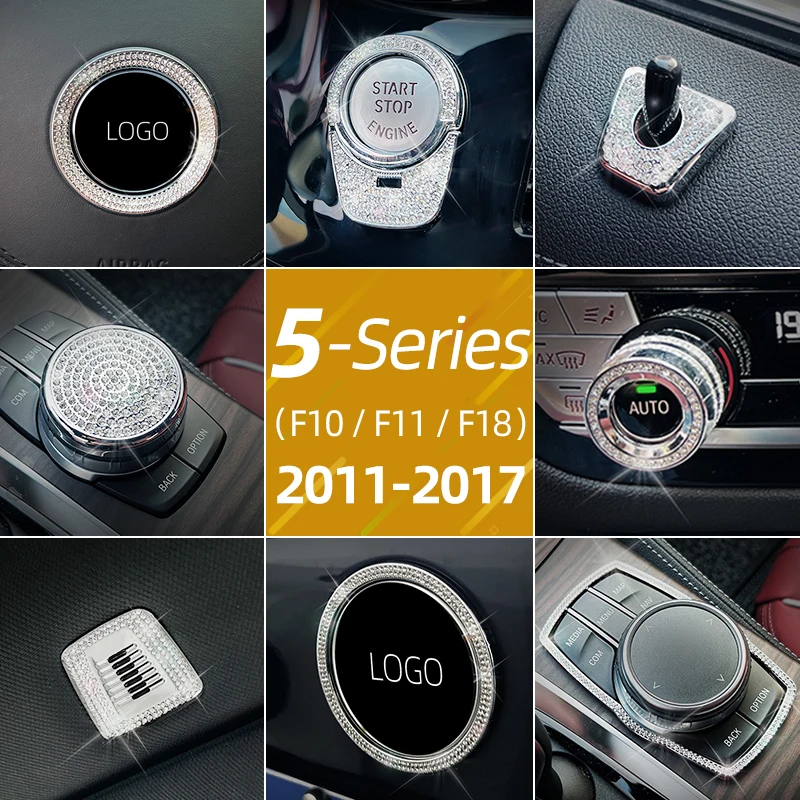 

For BMW F10 F11 F18 5-Class 2011-2017 Old 520i 525i 530i Series Car Interior Steering Wheel Air Outlet Diamond Decoration