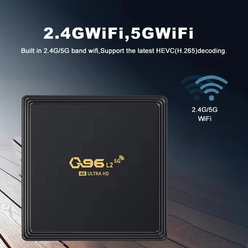 صندوق تلفزيون ذكي q96 l2 ، أندرويد 12 ، amlogic s905 ، رباعي النواة ، 4g ، 5g ، wi-fi ، hd ، 4k ، bt ، مشغل وسائط متعددة ، iptv